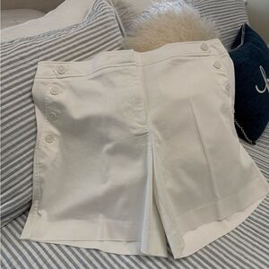 Chico's White Button-Detail Skort